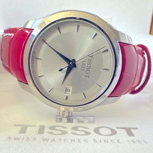 Like New Tissot Red Leather Watch